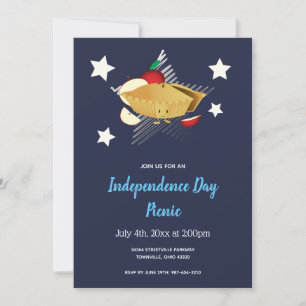 Invitación de Apple Pie del 4 de Julio Personaliza