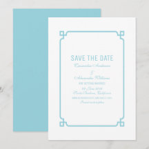 Invitación de Aqua Paradise Deco Chic para guardar