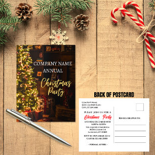 Invitación de árbol de navidad de fiesta navideña