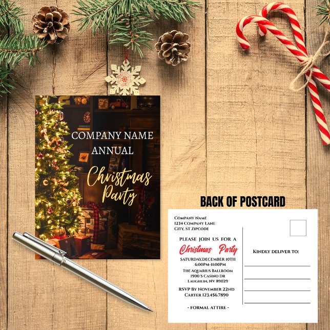 Invitación de árbol de navidad de fiesta navideña  (Corporate Holiday Card)