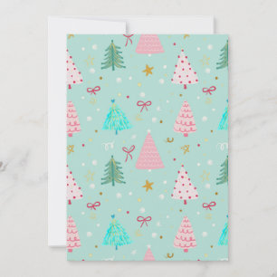 Invitación de árbol de Navidad de menta