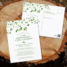 Invitación de árbol de reunión familiar moderno