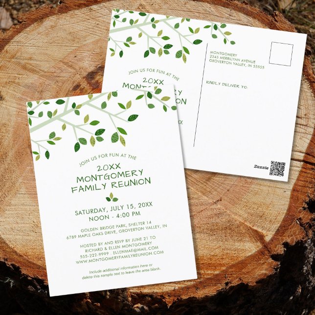 Invitación de árbol de reunión familiar moderno (Subido por el creador)