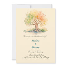 invitación de árbol futurista