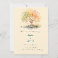 invitación de árbol futurista
