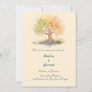 invitación de árbol futurista