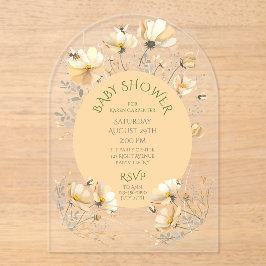 Invitación de Arco Acrílico para Baby Shower Bee's