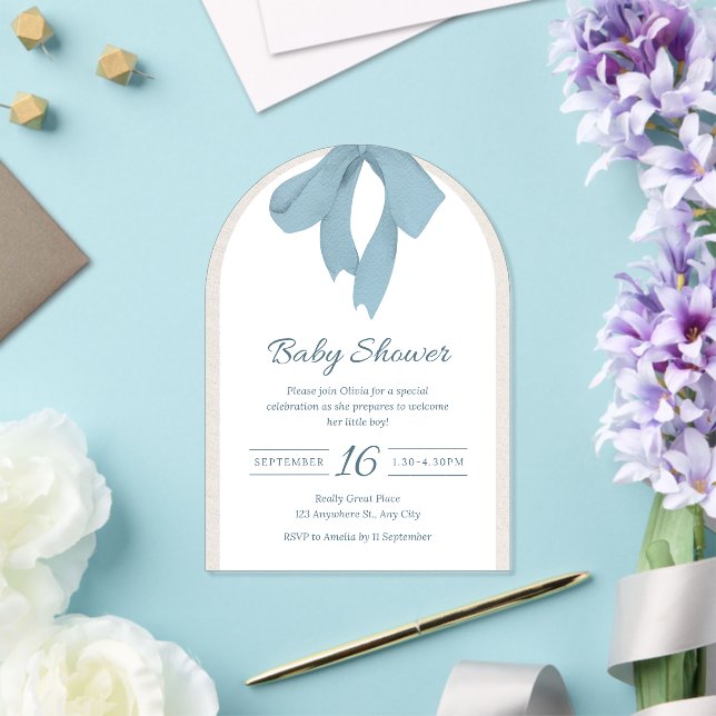 Invitación de Arco de Cumpleaños con Lazo de Cinta (Insitu (Boda))