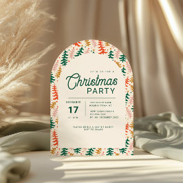 Invitación de arco de fiesta de árbol de Navidad r