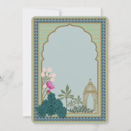 Invitación de arco de jardín floral elegante vinta