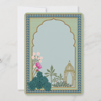 Invitación de arco de jardín floral elegante vinta