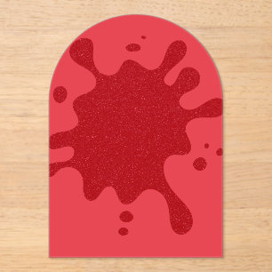 Invitación de Arco de Salpicadura de Tomate Rojo P