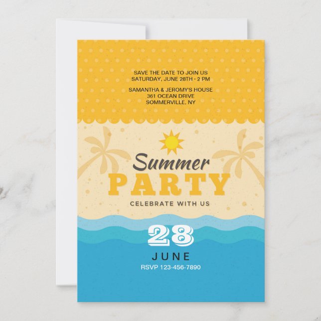 Invitación de Arena y Oleaje (Anverso)