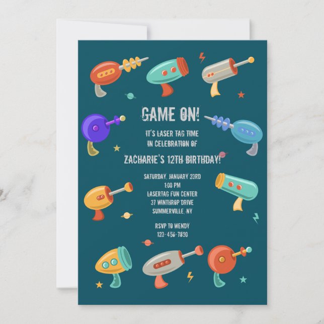 Invitación de Armas Láser (Anverso)
