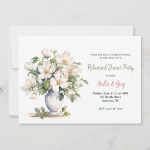 Invitación de arreglo de cornejo blanco