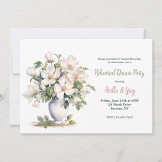 Invitación de arreglo de cornejo blanco