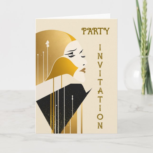 Invitación de Art Deco Party (Anverso)