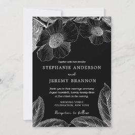 Invitación de arte de la Línea Botánica Vintage