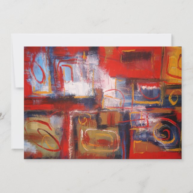 Invitación de arte de pintura abstracta original (Anverso)