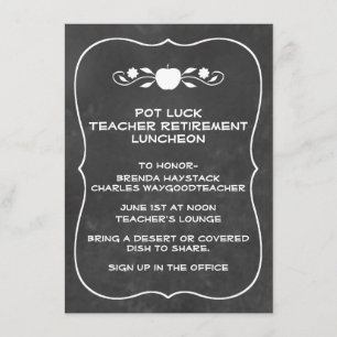 Invitación de aspecto del profesor Chalkboard