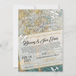 Invitación de aventura para Baby Shower virtual