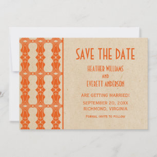 Invitación de aviso de fecha de bodas con borde Ar