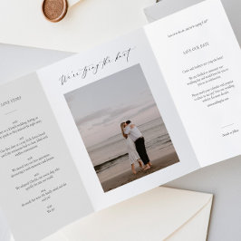 Invitación de Aviso de Salvaguarda Plegable en Tre