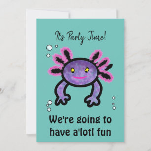 Invitación de Axoltl Party