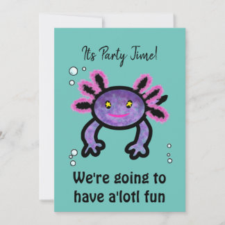 Invitación de Axoltl Party