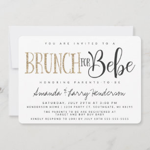 Invitación de Baby Brunch para Baby Shower