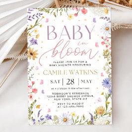 Invitación de Baby in Bloom, Invitación de Baby Sh