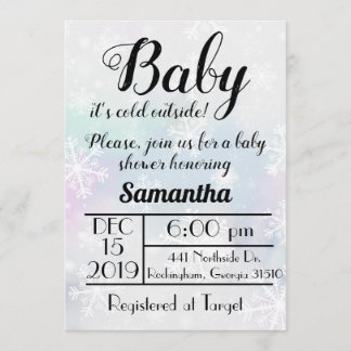 Invitación de Baby It's Cold Outside