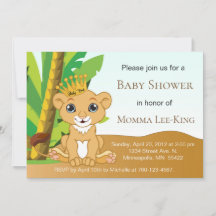 Invitación de Baby Lion King