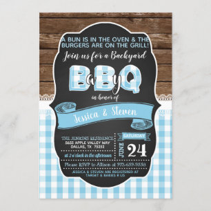 Invitación de Baby Q Baby Shower para el niño - Az