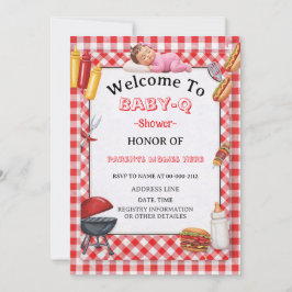 Invitación de Baby-Q Shower y BBQ para parejas