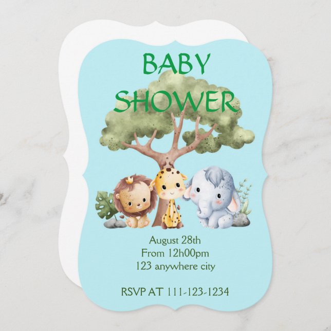 INVITACIÓN DE BABY SHOWER (Anverso / Reverso)