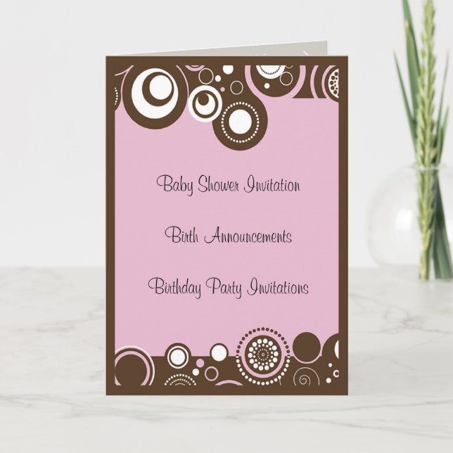 Invitación de Baby Shower (Anverso)