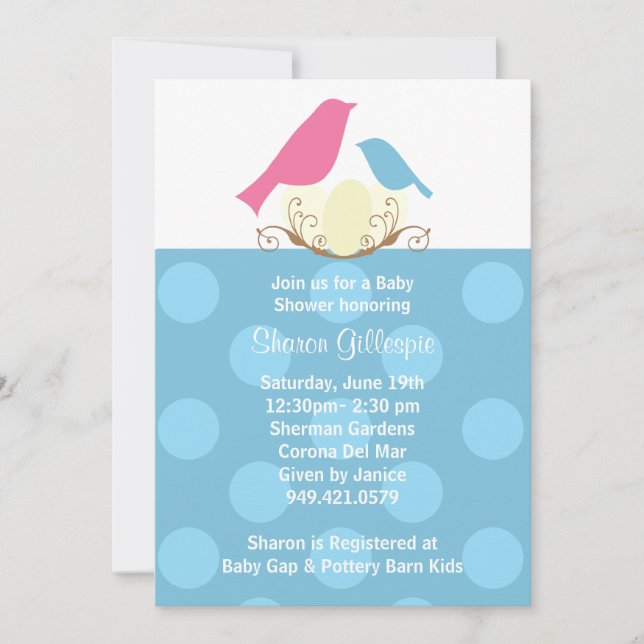 Invitación de Baby Shower (Anverso)
