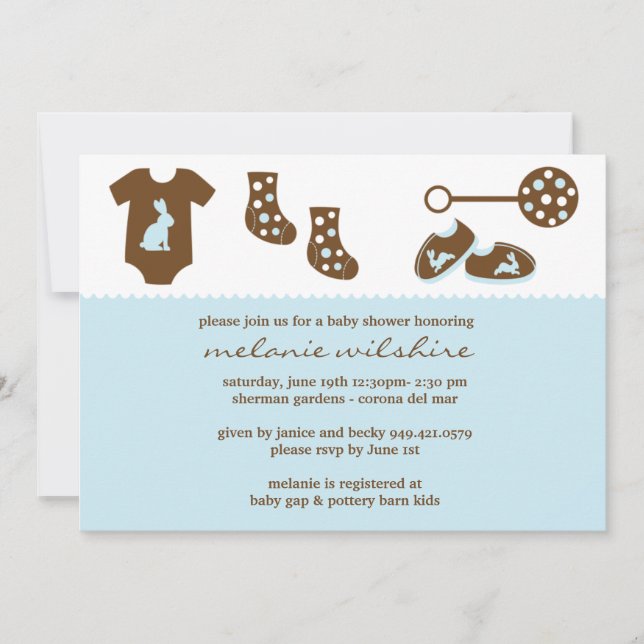 Invitación de Baby Shower (Anverso)