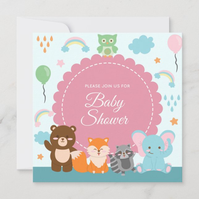Invitación de Baby Shower (Anverso)