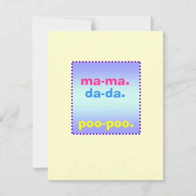 Invitación de Baby Shower (Anverso)