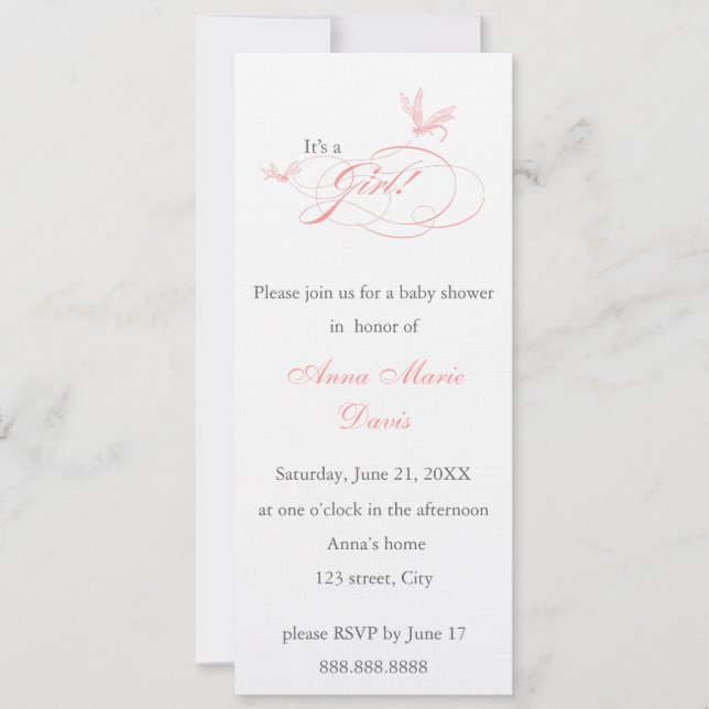 Invitación de Baby Shower (Anverso)