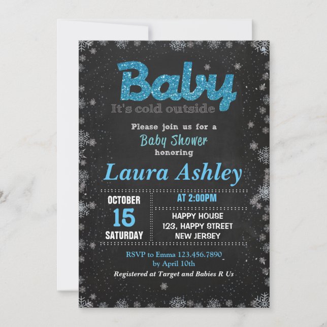 Invitación de Baby Shower (Anverso)