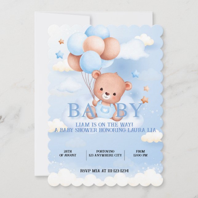 INVITACIÓN DE BABY SHOWER (Anverso)