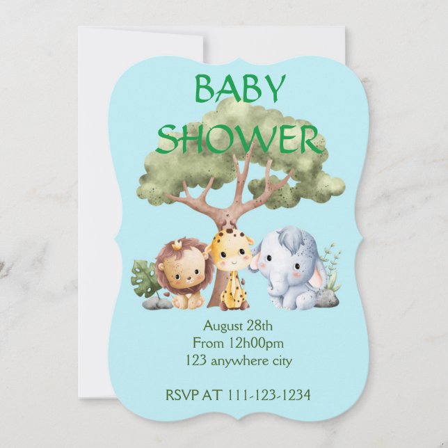 INVITACIÓN DE BABY SHOWER (Anverso)