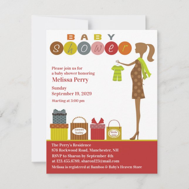 Invitación de Baby Shower (Anverso)