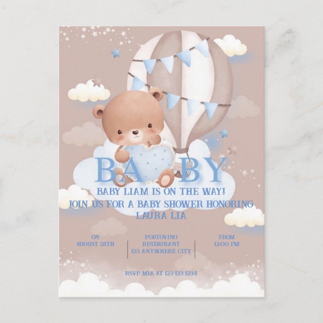 Invitación de Baby Shower (Anverso)