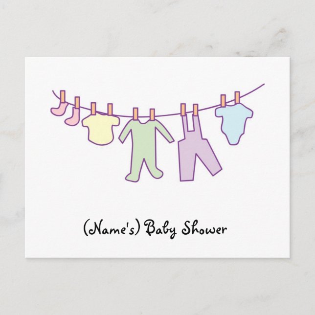 Invitación de Baby Shower (Anverso)