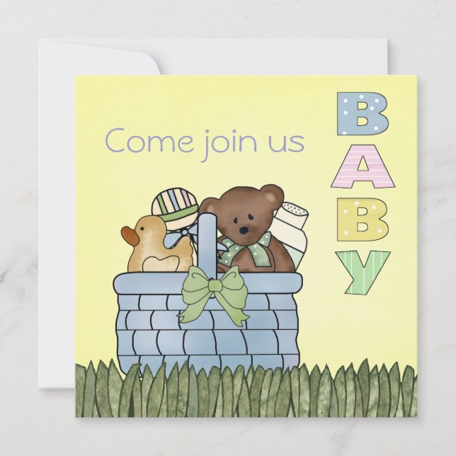 Invitación de Baby Shower (Anverso)
