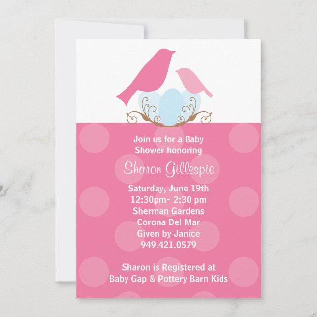 Invitación de Baby Shower (Anverso)